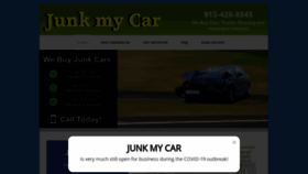 What Junkmycarkc.com website looked like in 2021 (3 years ago)