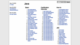 What Java2s.com website looked like in 2021 (3 years ago)