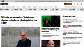 What Jornaldenegocios.pt website looked like in 2021 (3 years ago)