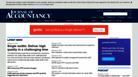 What Journalofaccountancy.com website looked like in 2021 (3 years ago)