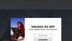 What Joie.com website looked like in 2021 (3 years ago)