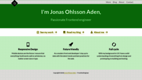 What Jonassebastianohlsson.com website looked like in 2021 (3 years ago)
