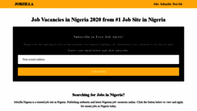 What Jobzilla.ng website looked like in 2021 (3 years ago)