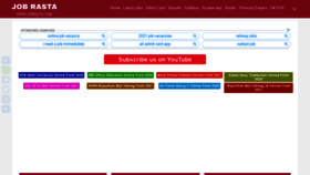 What Jobrasta.com website looked like in 2021 (3 years ago)