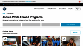 What Jobs.goabroad.com website looked like in 2021 (3 years ago)