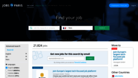 What Jobsinparis.fr website looked like in 2021 (3 years ago)
