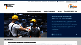 What Jobstarter.de website looked like in 2021 (3 years ago)