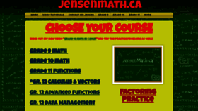 What Jensenmath.ca website looked like in 2021 (3 years ago)
