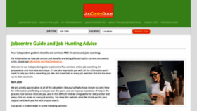 What Jobcentreguide.co.uk website looked like in 2021 (3 years ago)