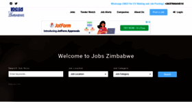 What Jobszimbabwe.co.zw website looked like in 2021 (3 years ago)