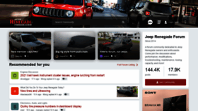 What Jeeprenegadeforum.com website looked like in 2021 (3 years ago)