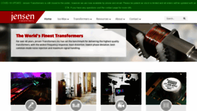 What Jensen-transformers.com website looked like in 2021 (3 years ago)
