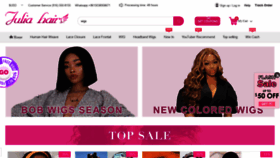 What Juliahair.com website looked like in 2021 (2 years ago)