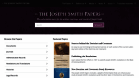 What Josephsmithpapers.org website looked like in 2021 (2 years ago)