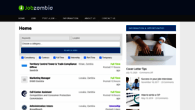 What Jobzambia.com website looked like in 2021 (3 years ago)