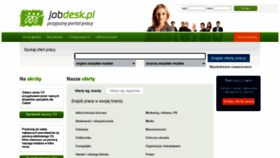 What Jobdesk.pl website looked like in 2021 (2 years ago)