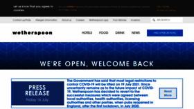 What Jdwetherspoon.com website looked like in 2021 (2 years ago)