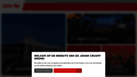 What Johancruijffarena.nl website looked like in 2021 (2 years ago)