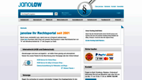 What Janolaw.de website looked like in 2021 (2 years ago)