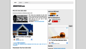 What Jerseyfont.com website looked like in 2021 (2 years ago)