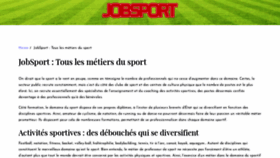 What Jobsport.fr website looked like in 2021 (2 years ago)