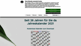 What Jahreskalender.com website looked like in 2021 (2 years ago)