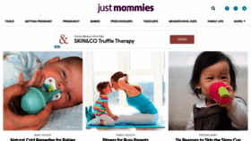 What Justmommies.com website looked like in 2021 (2 years ago)