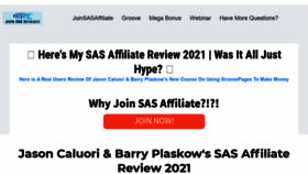 What Joinsasaffiliate.com website looked like in 2021 (2 years ago)