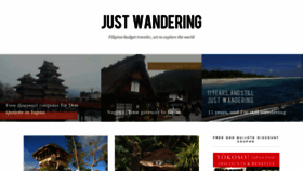 What Justwandering.org website looked like in 2021 (2 years ago)