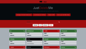 What Justdeleteme.xyz website looked like in 2022 (2 years ago)