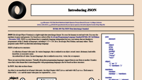 What Json.org website looked like in 2022 (4 years ago)