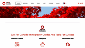 What Justforcanada.com website looked like in 2022 (2 years ago)
