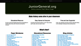 What Juniorgeneral.org website looked like in 2022 (1 year ago)
