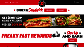 What Jimmyjohns.com website looked like in 2022 (1 year ago)