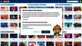 What Jeu.fr website looked like in 2022 (1 year ago)