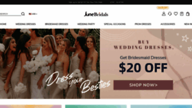What Junebridals.com website looked like in 2022 (1 year ago)