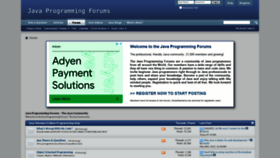 What Javaprogrammingforums.com website looked like in 2022 (1 year ago)