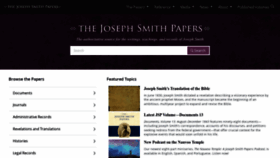 What Josephsmithpapers.org website looked like in 2022 (1 year ago)