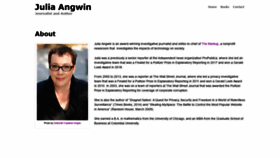 What Juliaangwin.com website looked like in 2022 (1 year ago)