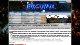 What Jeuxlinux.fr website looked like in 2022 (1 year ago)