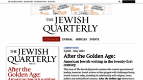 What Jewishquarterly.org website looked like in 2022 (1 year ago)