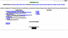 What Jedisaber.com website looked like in 2022 (1 year ago)