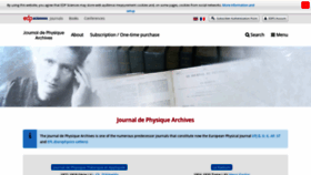 What Journaldephysique.org website looked like in 2022 (1 year ago)