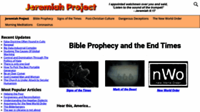 What Jeremiahproject.com website looked like in 2022 (1 year ago)
