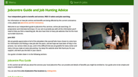 What Jobcentreguide.co.uk website looked like in 2022 (1 year ago)