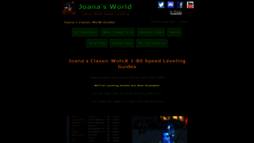 What Joanasworld.com website looked like in 2022 (1 year ago)