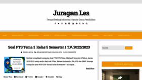 What Juraganles.com website looked like in 2022 (1 year ago)