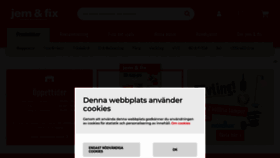 What Jemfix.se website looked like in 2022 (1 year ago)