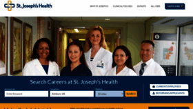 What Jobs.stjosephshealth.org website looked like in 2022 (1 year ago)