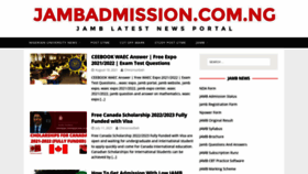 What Jambadmission.com.ng website looked like in 2022 (1 year ago)